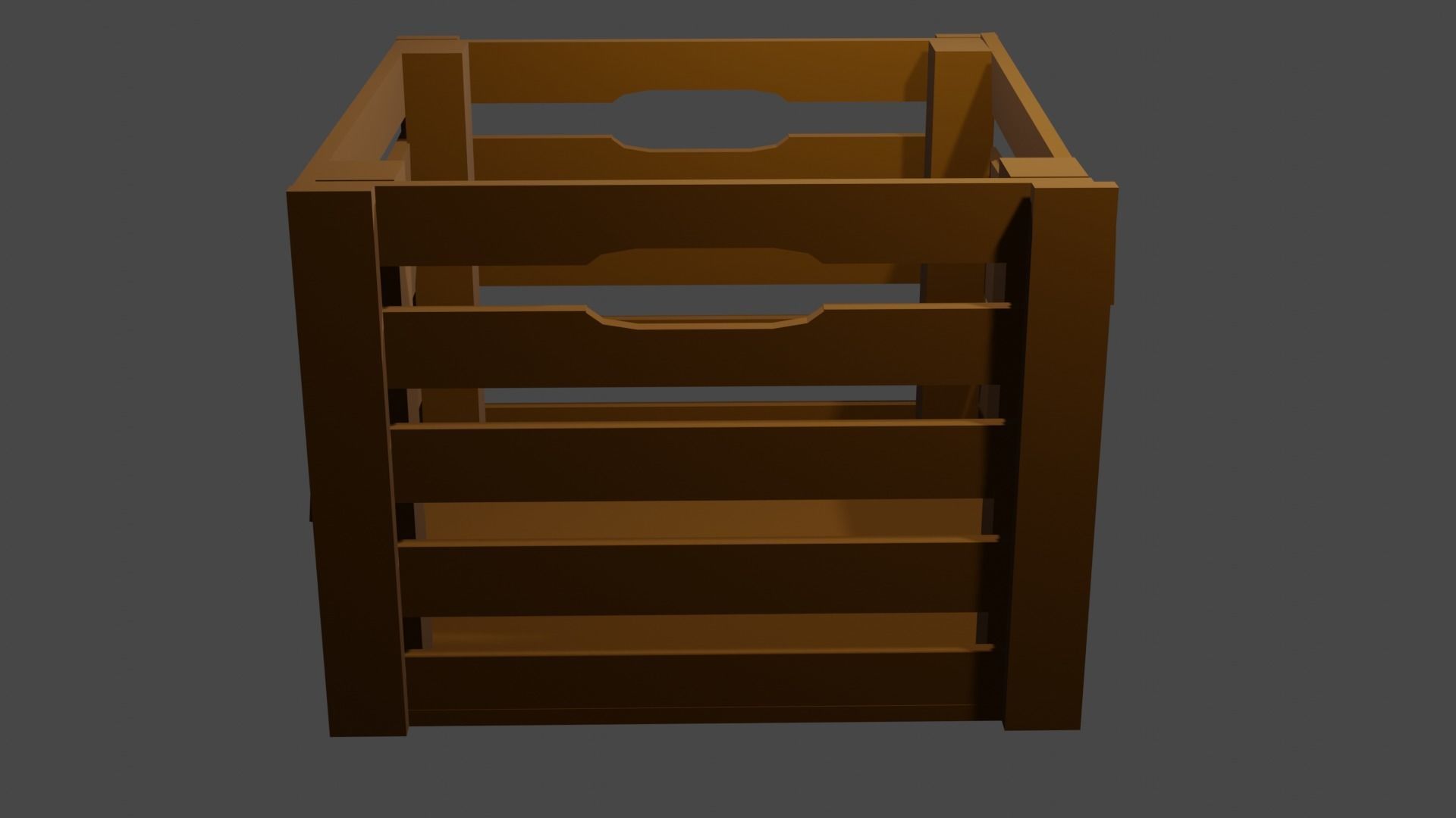 LowPoly Crate wooden Free low-poly 3D model_2