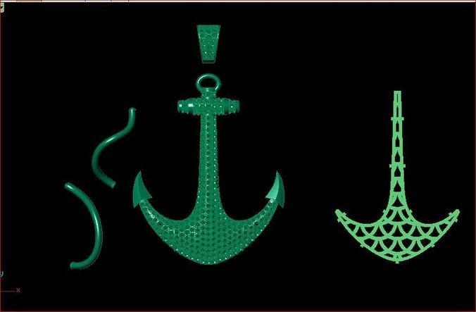 Anchor Pendants Diamond Mat day Mo Neo 3D print model