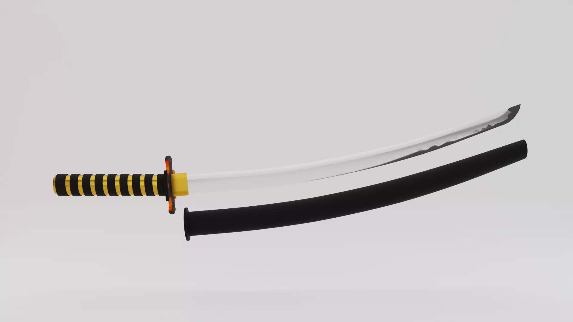 Katana samurai sword Free 3D model