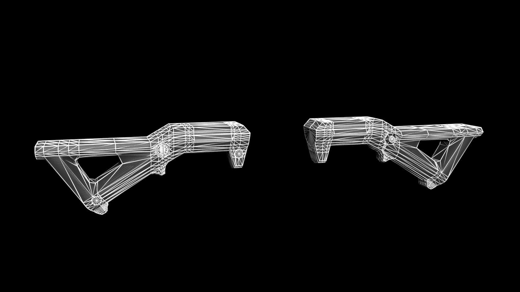 Modular Combat Rifle-Close Quarter Combat Variant  Low-poly 3D model_70