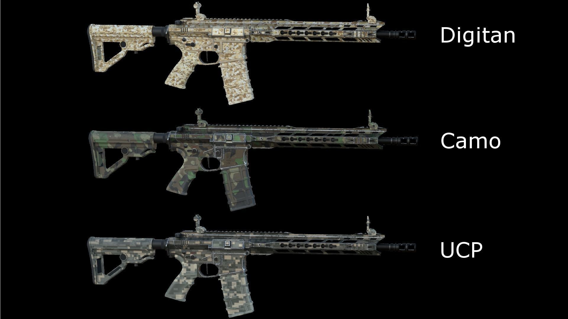Modular Combat Rifle-Close Quarter Combat Variant  Low-poly 3D model_3