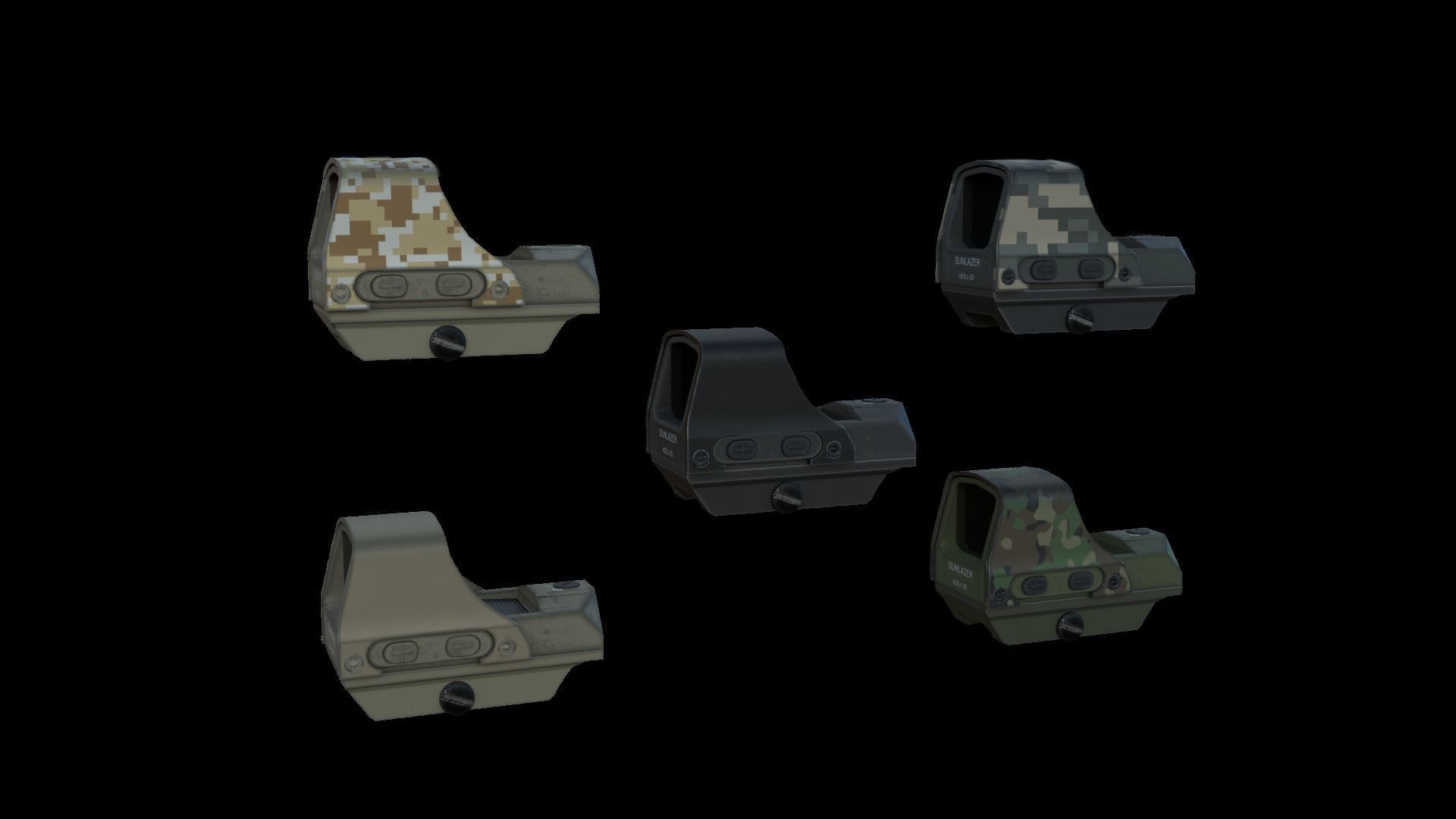Modular Combat Rifle-Close Quarter Combat Variant  Low-poly 3D model_43