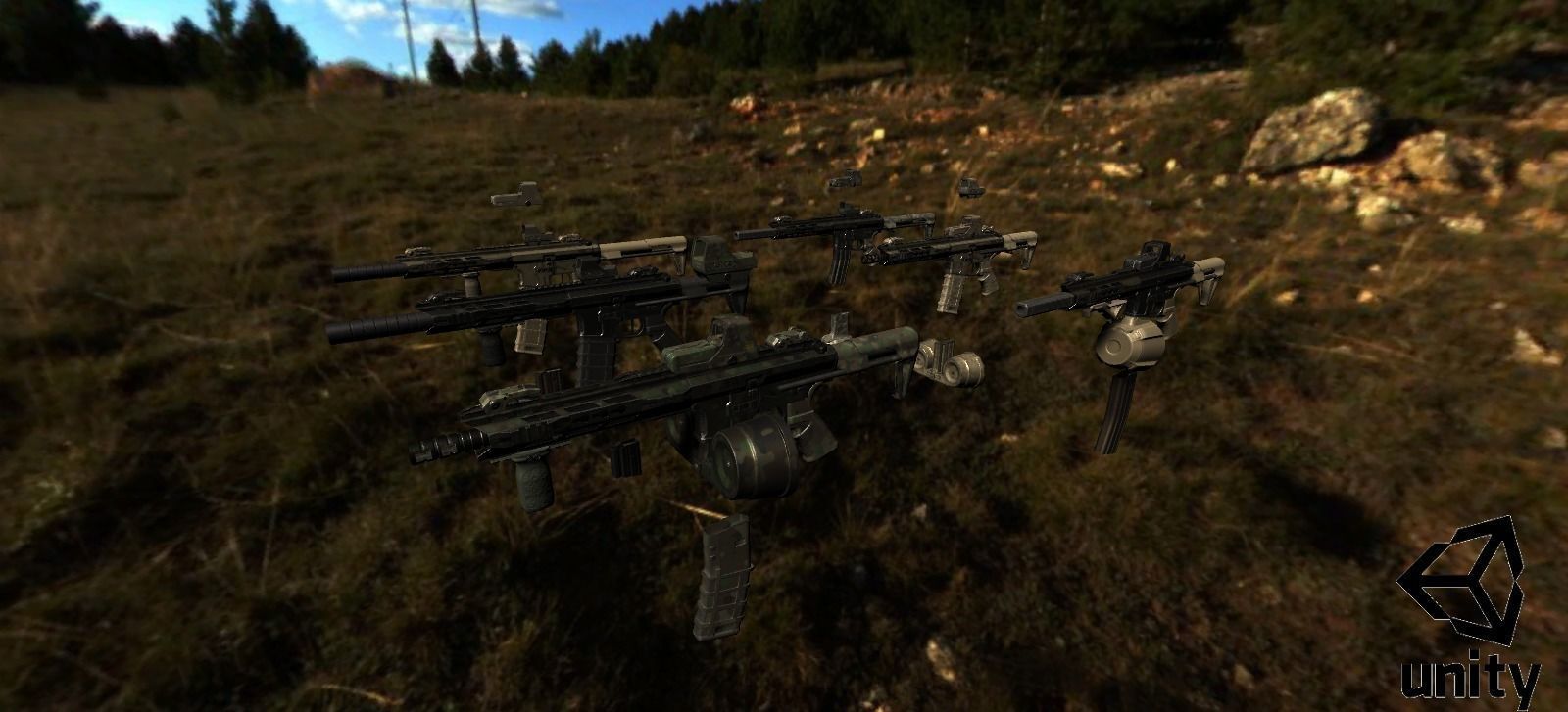 Modular Combat Rifle-Close Quarter Combat Variant  Low-poly 3D model_30