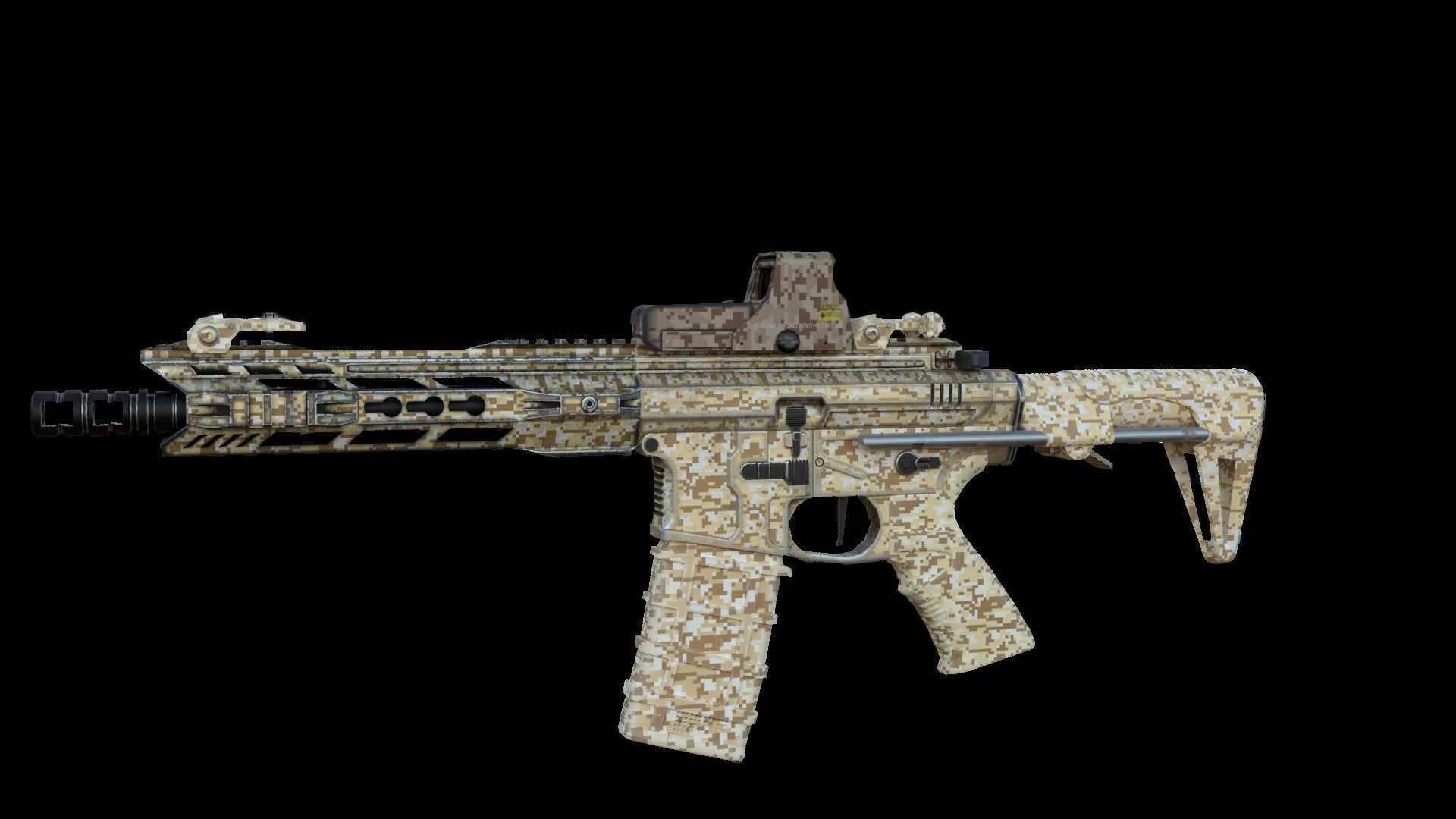 Modular Combat Rifle-Close Quarter Combat Variant  Low-poly 3D model_9
