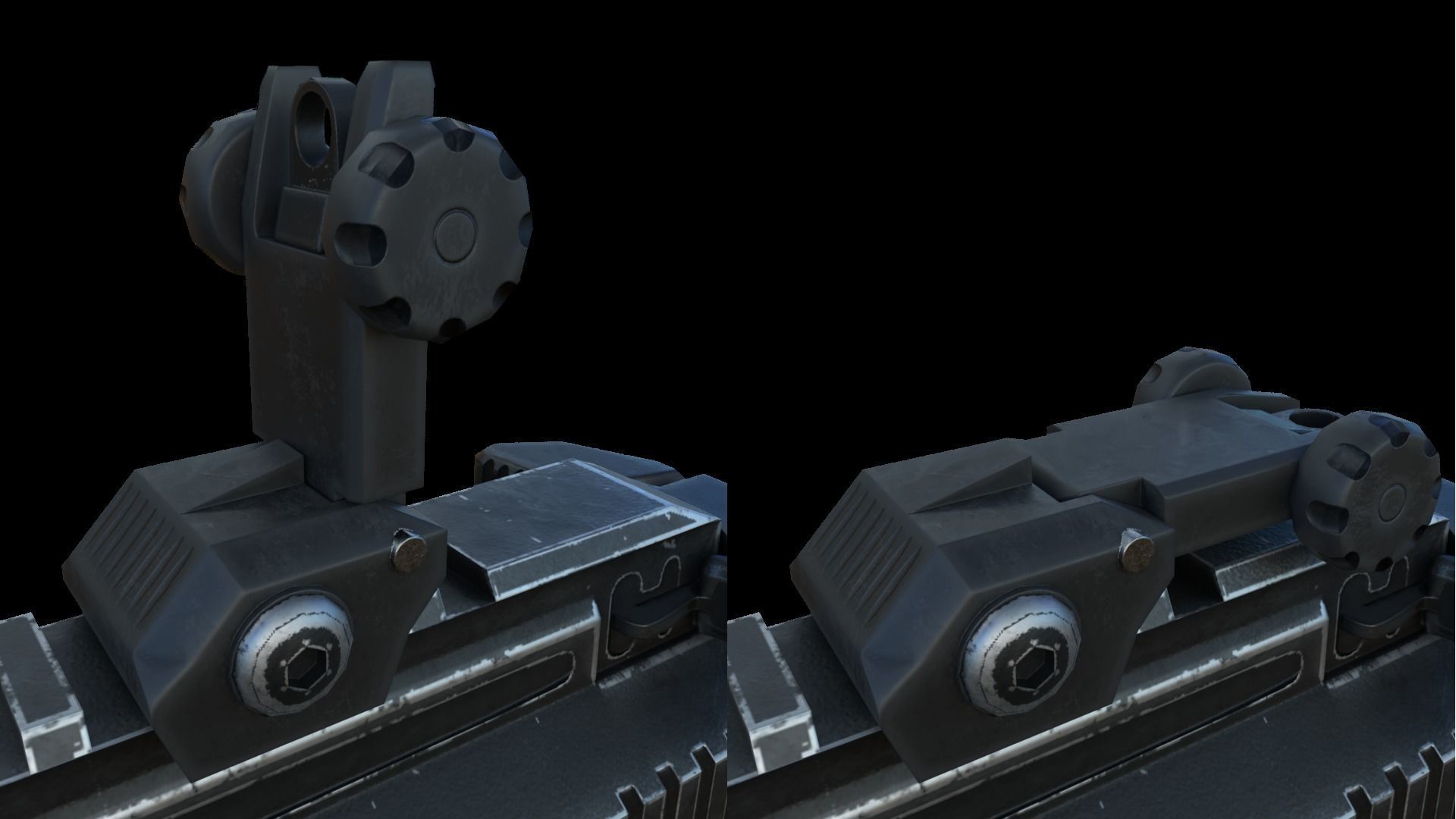 Modular Combat Rifle-Close Quarter Combat Variant  Low-poly 3D model_40