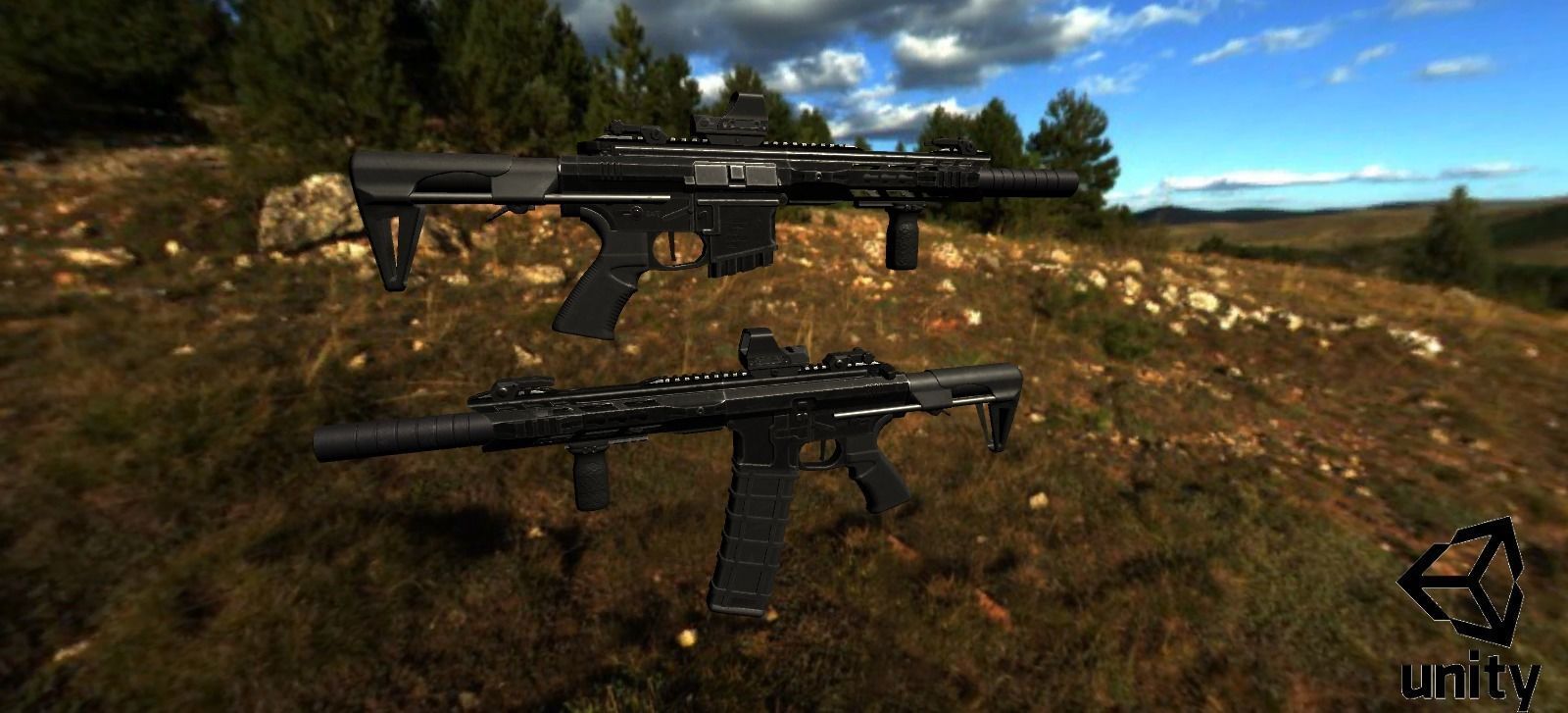 Modular Combat Rifle-Close Quarter Combat Variant  Low-poly 3D model_31
