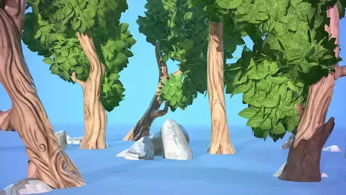 Stylized Foliage Pack - Trees and Rocks