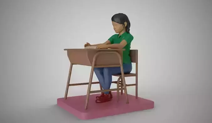 Girl in the Classroom 3D print model Girl in the Classroom 3D print model