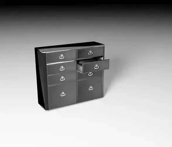 Drawer Rigged 3D model