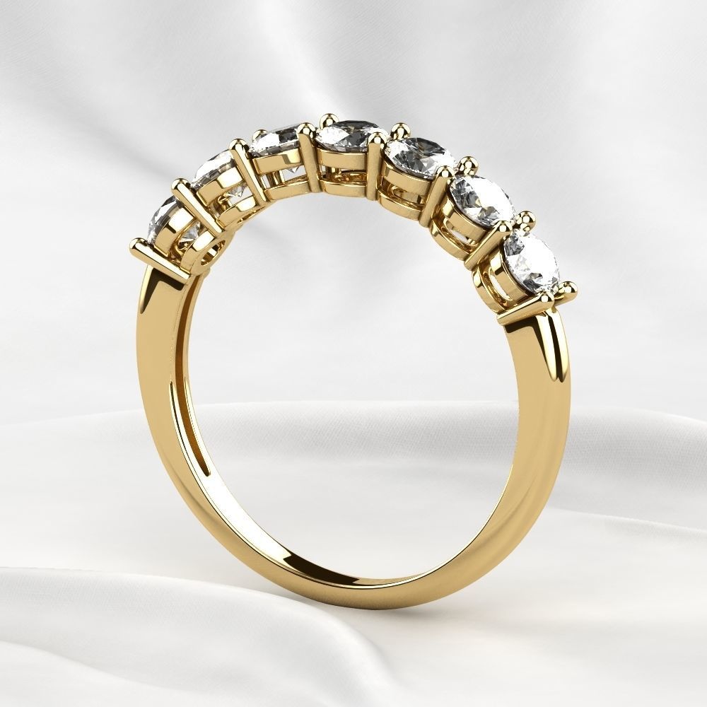 Seven Gems Gold Ring 3D print model_14