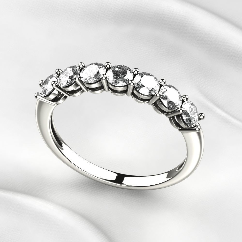 Seven Gems Gold Ring 3D print model_7