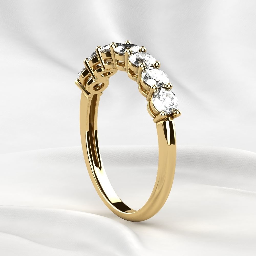 Seven Gems Gold Ring 3D print model_16