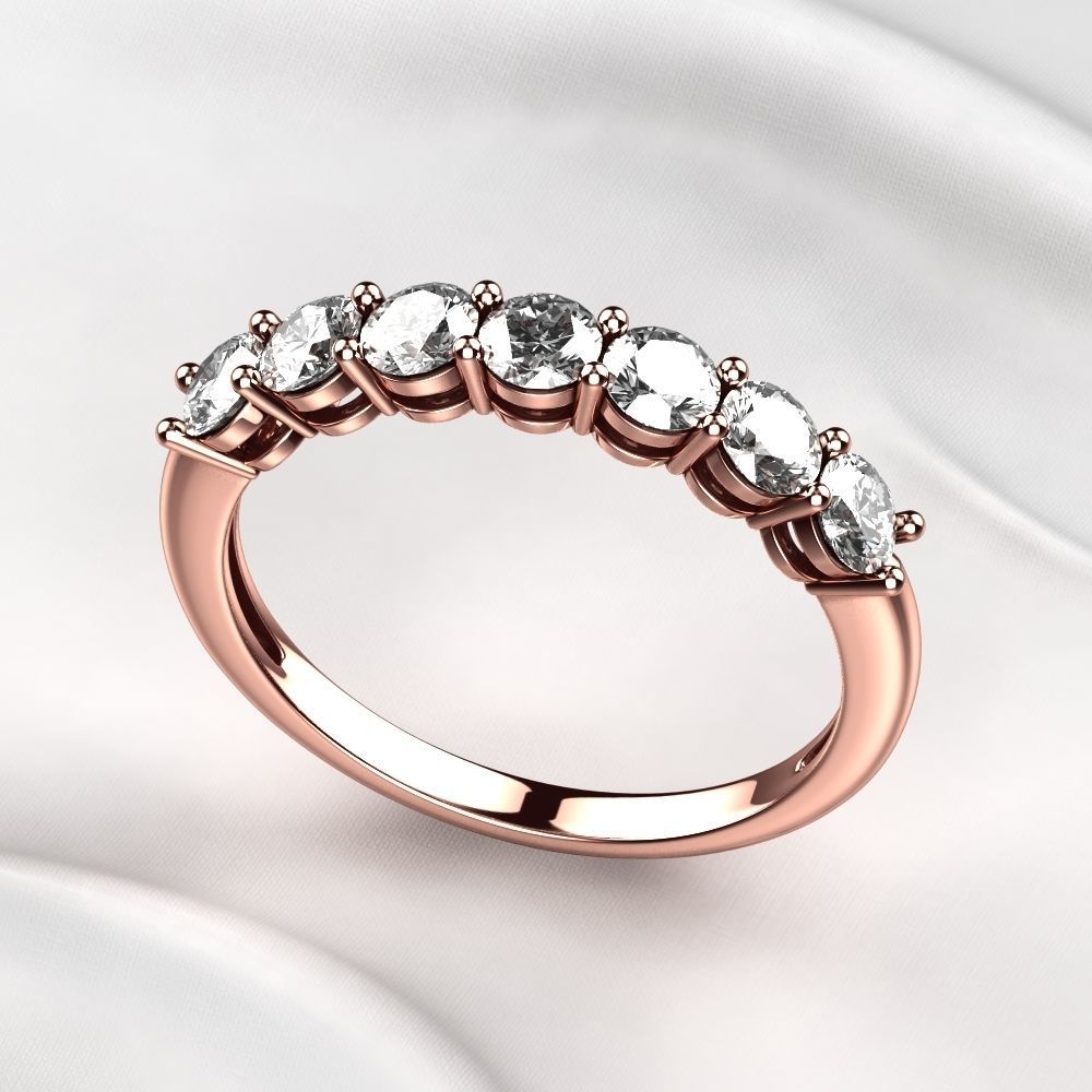 Seven Gems Gold Ring 3D print model_4