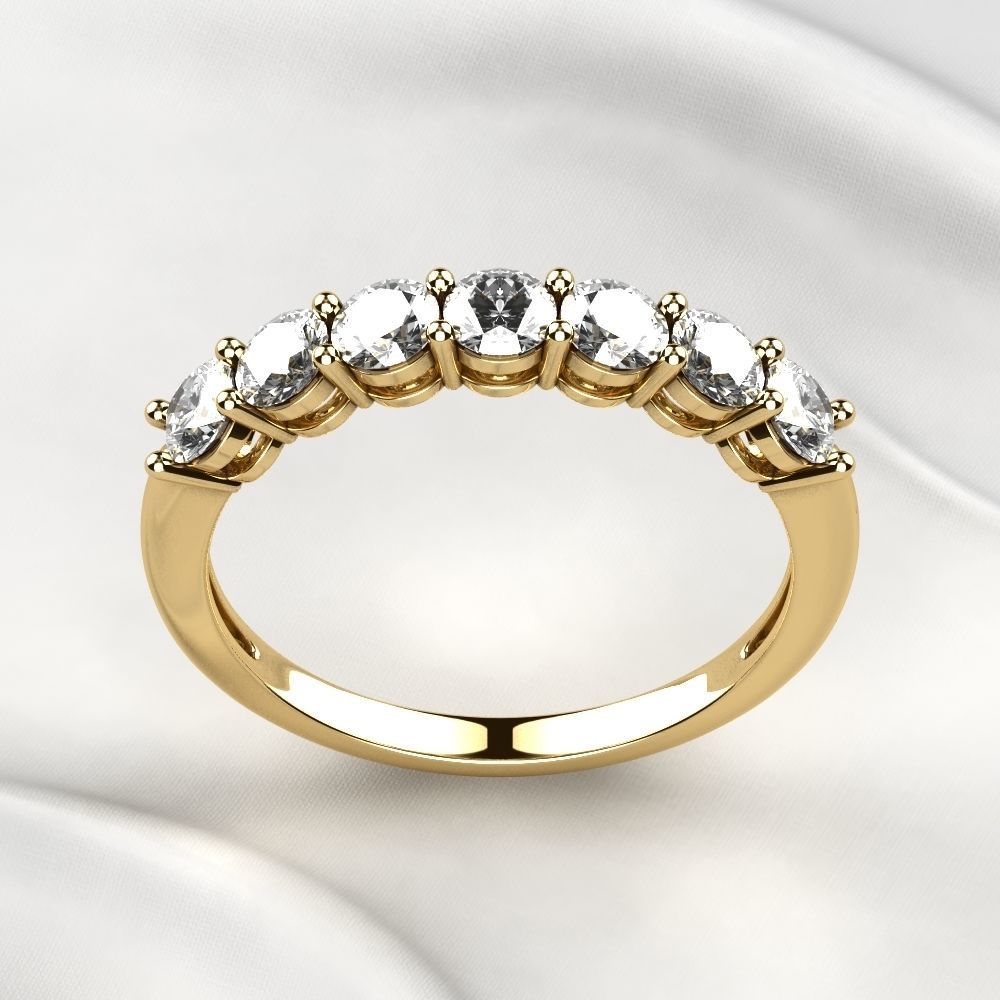 Seven Gems Gold Ring 3D print model_10