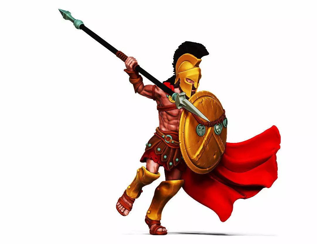 Spartan hero - 35 mm scale 3D print model