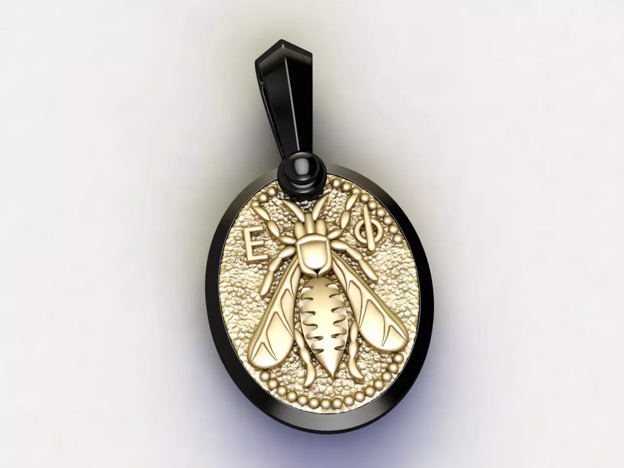 Bee Amulet 3D print model_0