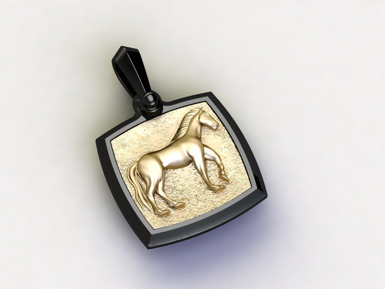 David Yurman Horse  Amulet 3D print model_1