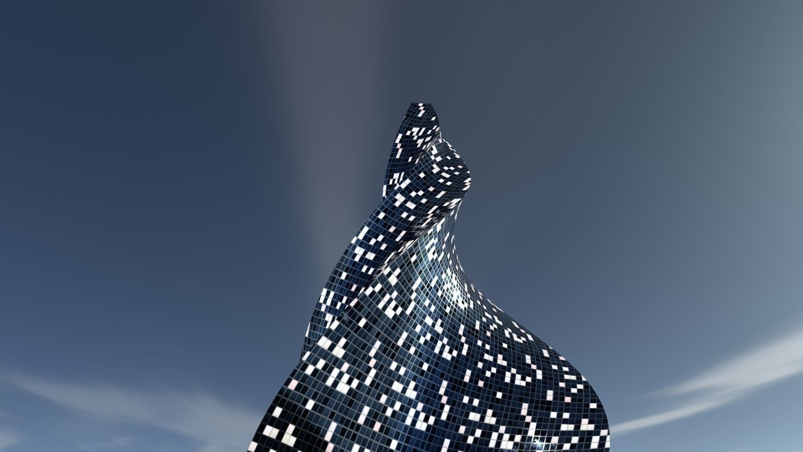 Futuristic Skyscraper 3D model_1