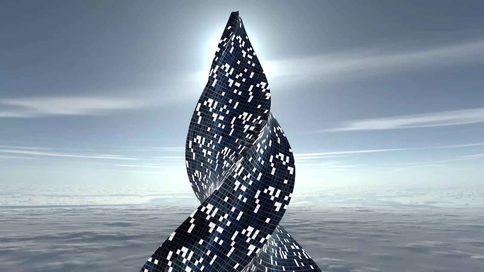 Futuristic Skyscraper 3D model_0