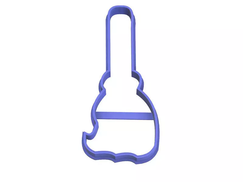 0033 Witchs broom cookie cutter 3D print model_0