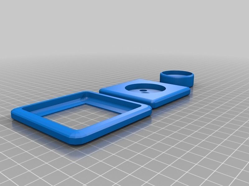 Light Dimmer knob and plate Free 3D print model_2