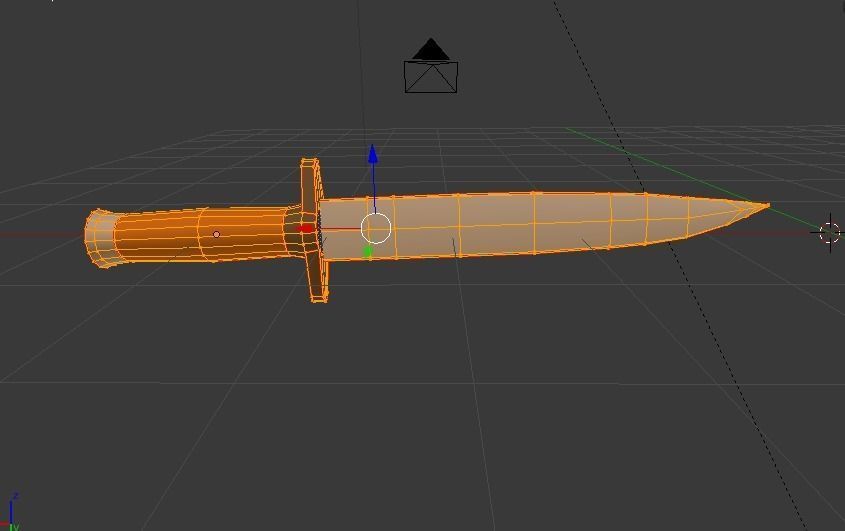 knife 3D Low-poly 3D model_4