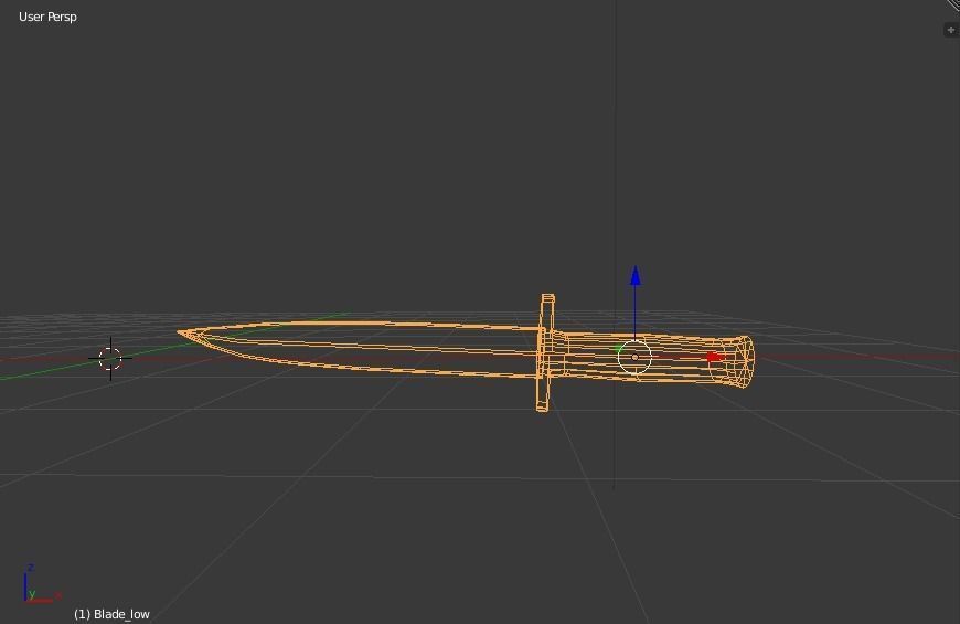 knife 3D Low-poly 3D model_5