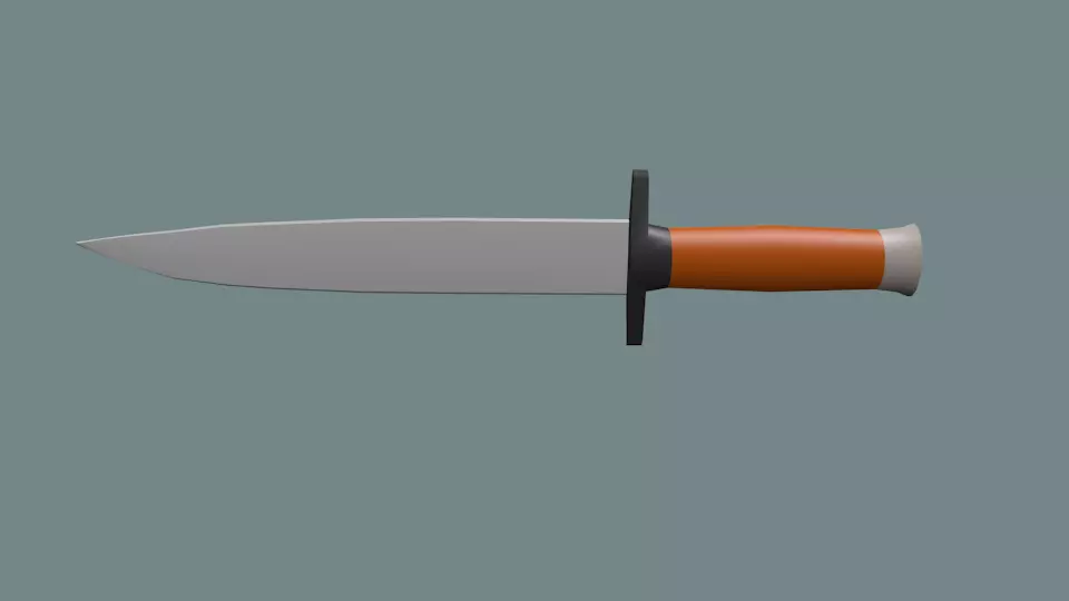 knife 3D Low-poly 3D model_0