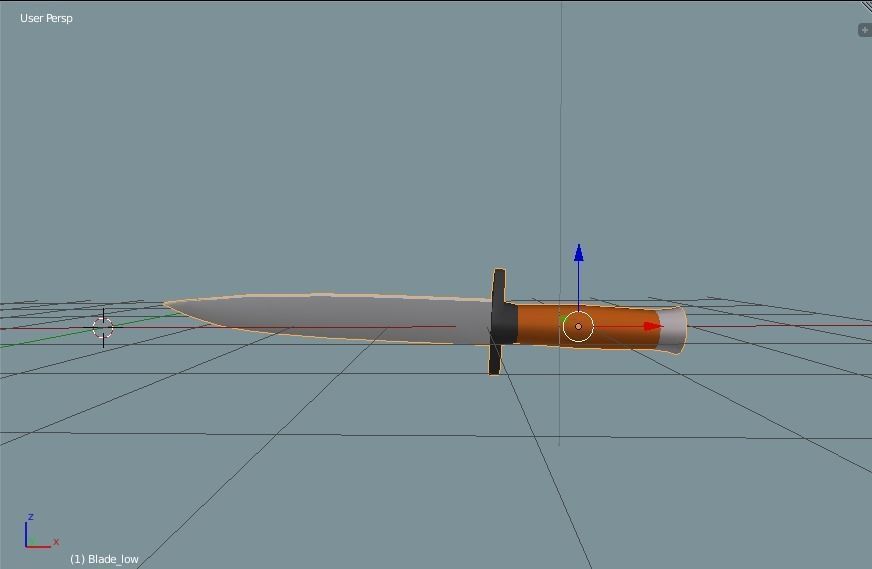 knife 3D Low-poly 3D model_8