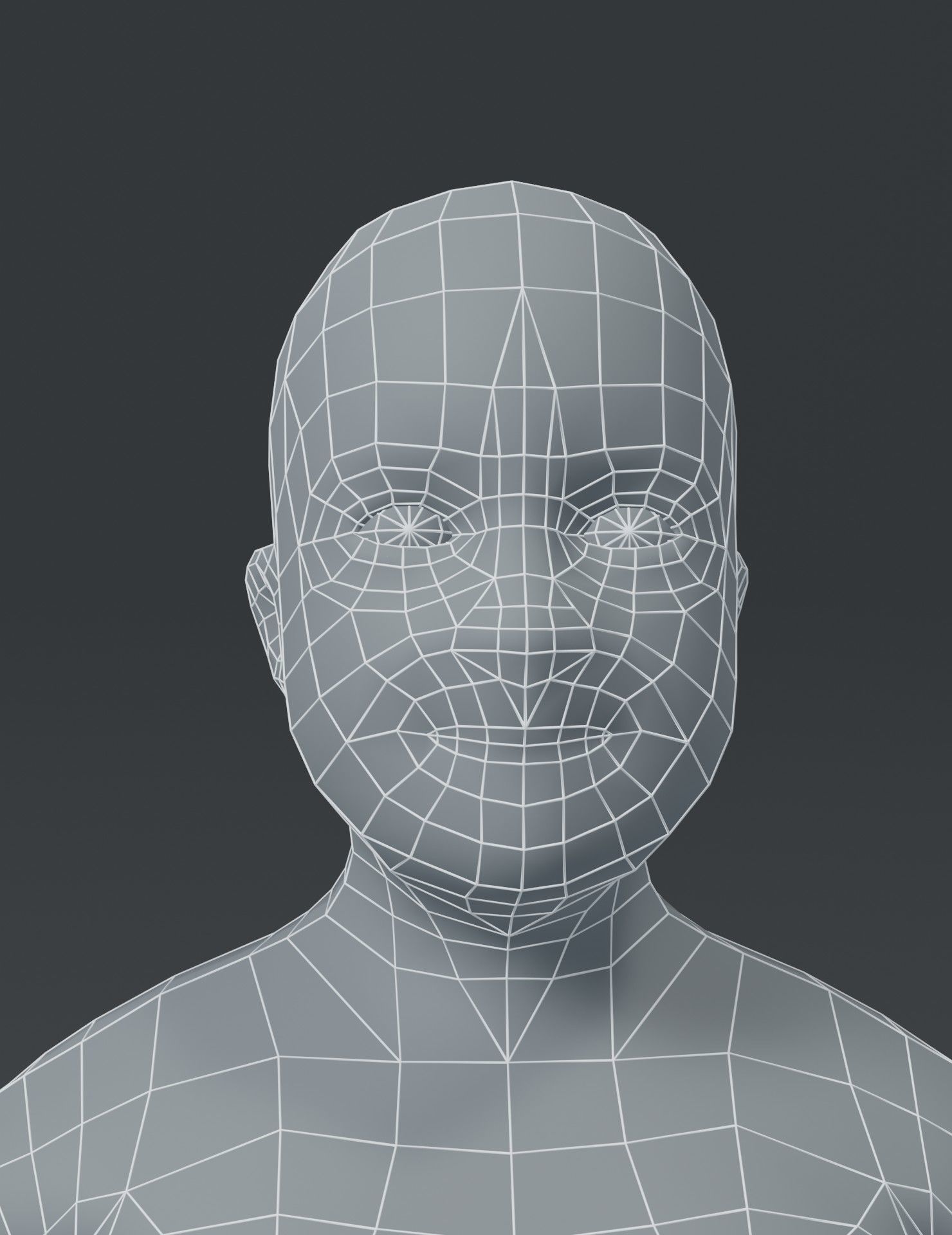 Fat Girl Kid Child Body Base Mesh 3D Model Low-poly 3D model_14