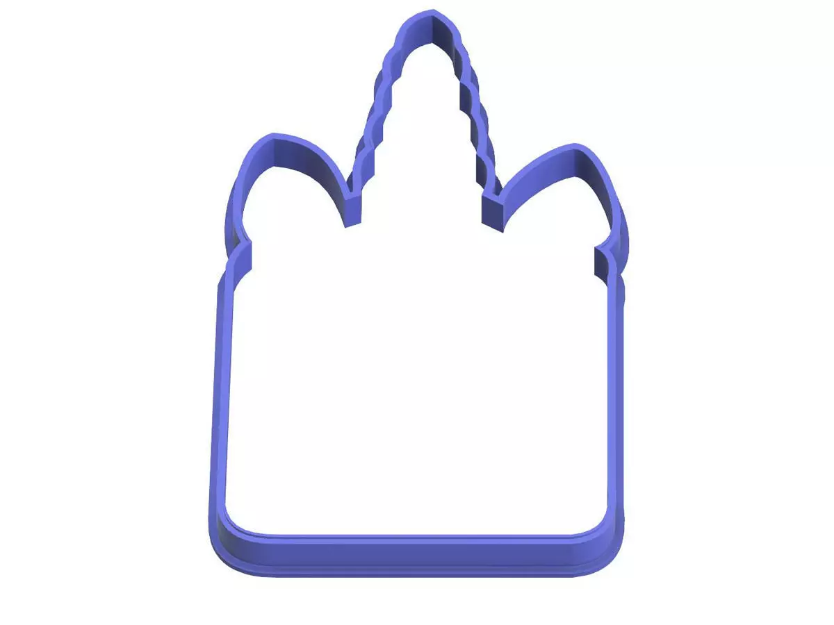 0040 Unicorn Cake cookie cutter 3D print model_0
