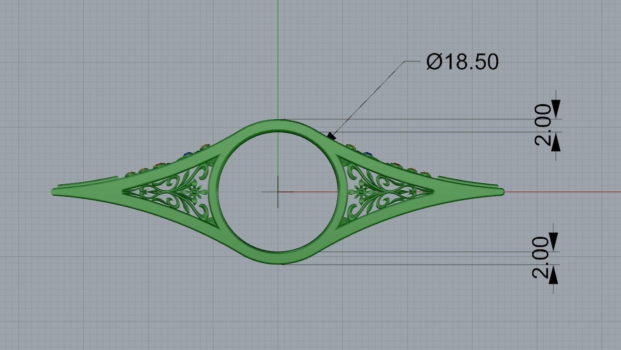 Page-holding ring 3D print model_4