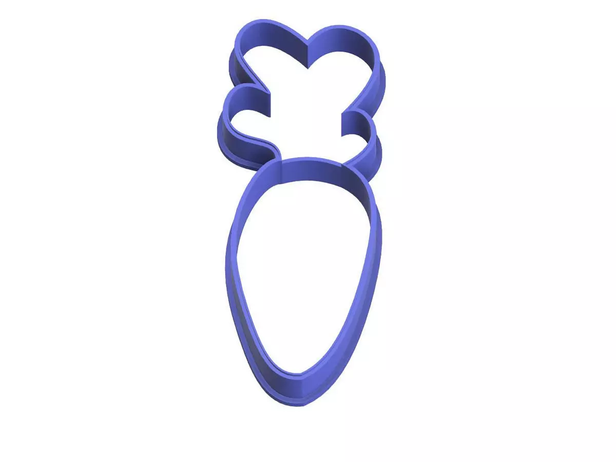 0041 Carrot 4 cookie cutter 3D print model_0