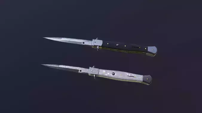 Stiletto Knife Low-poly 3D model