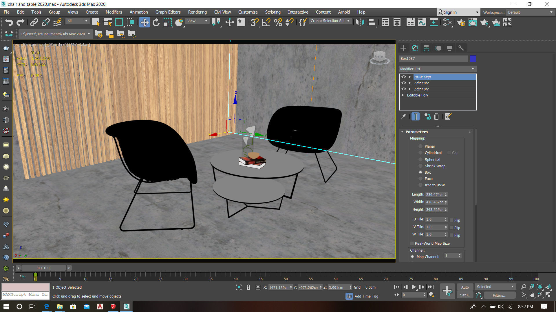 CHAIRS AND TABLE Free 3D model_3