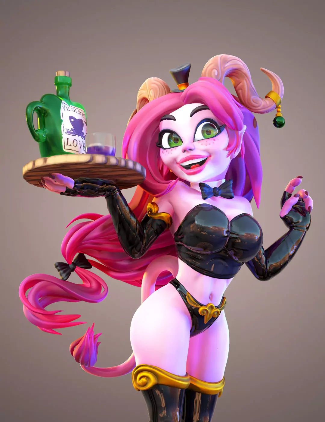 Burlesque succubus 3D model