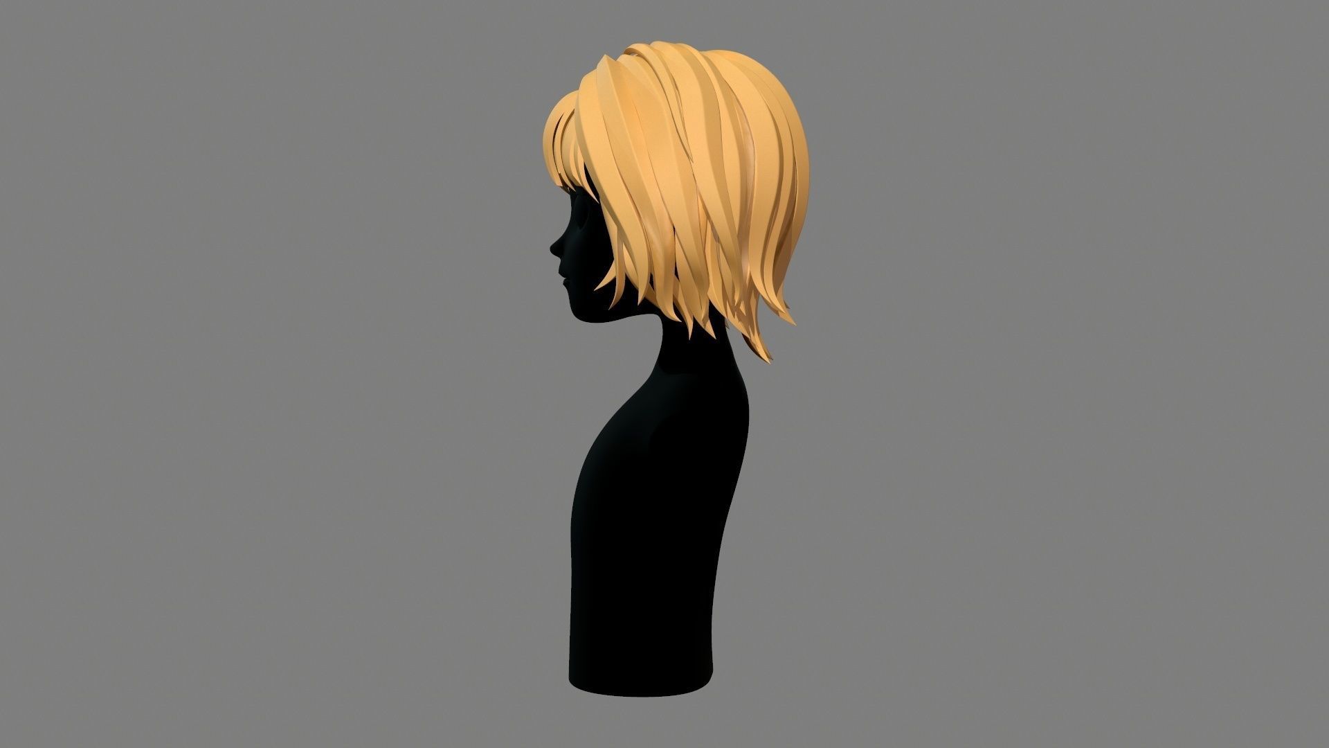 Character - Cartoon - Girl Short Hair 02 Low-poly 3D model_28