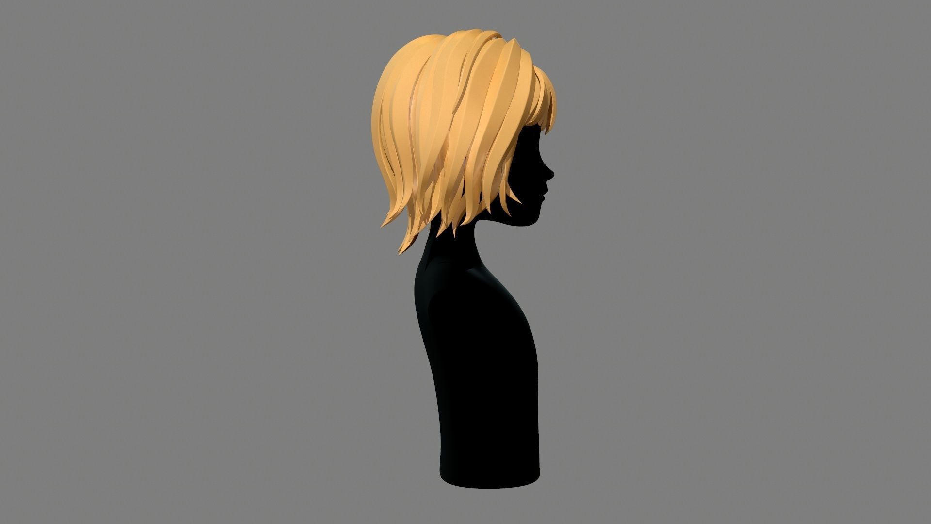 Character - Cartoon - Girl Short Hair 02 Low-poly 3D model_21