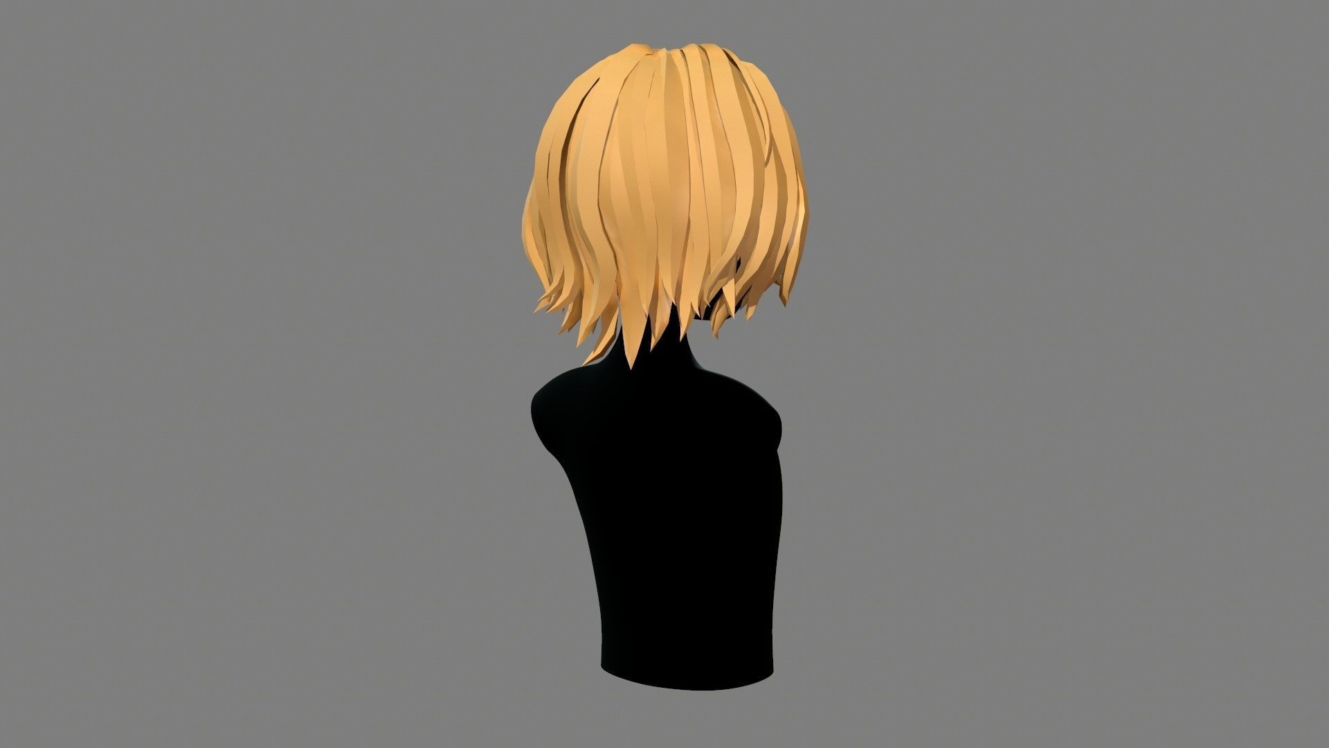 Character - Cartoon - Girl Short Hair 02 Low-poly 3D model_8