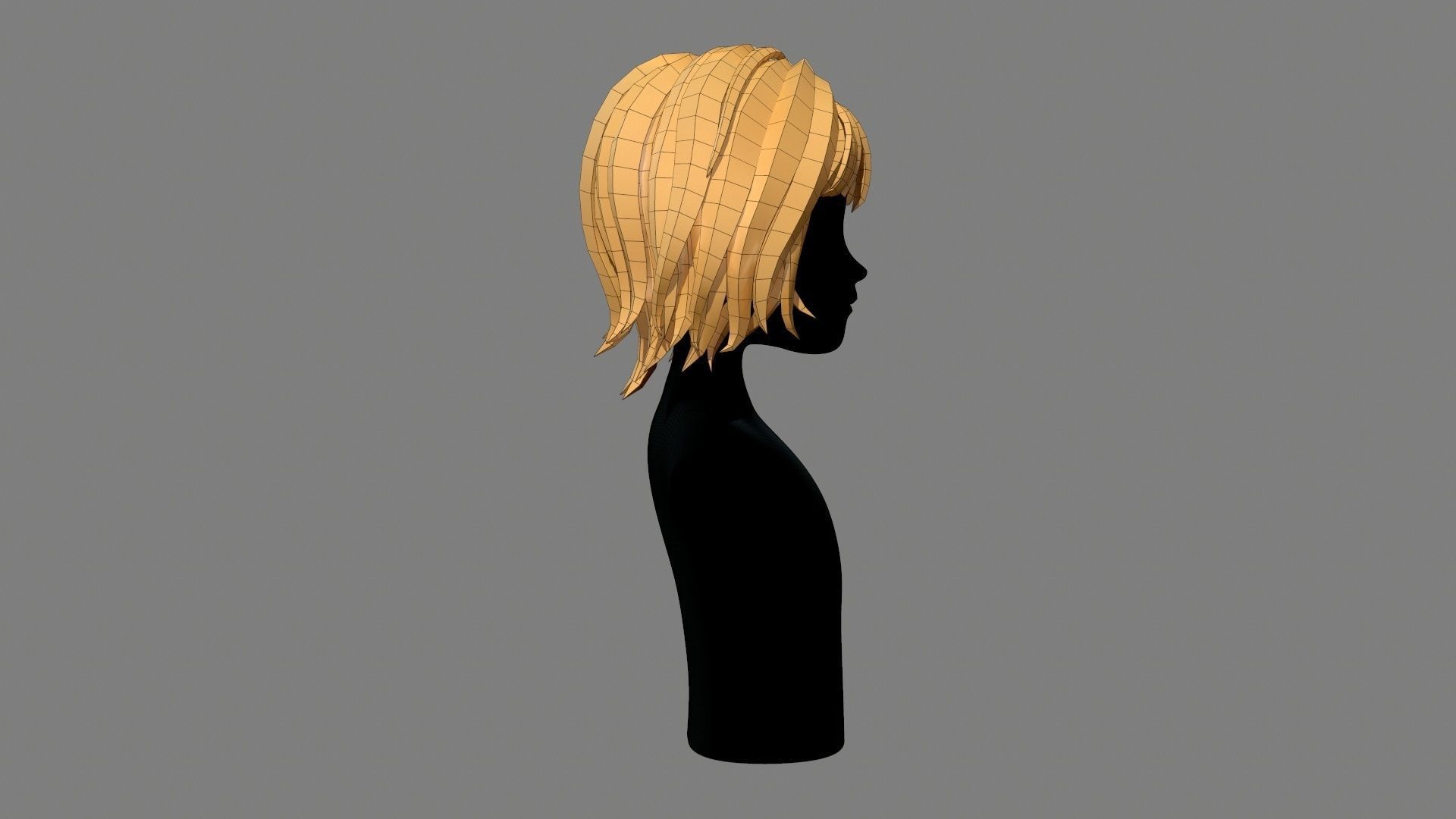 Character - Cartoon - Girl Short Hair 02 Low-poly 3D model_36