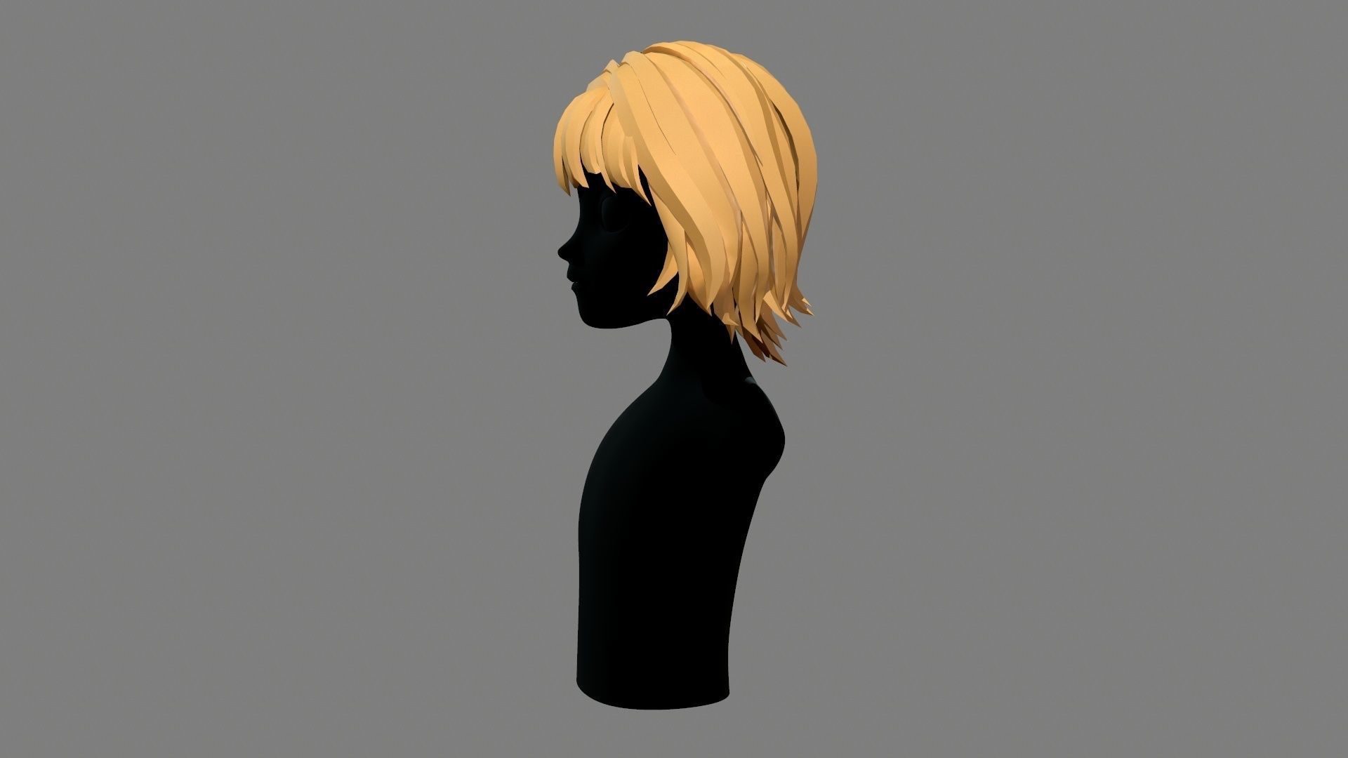 Character - Cartoon - Girl Short Hair 02 Low-poly 3D model_14