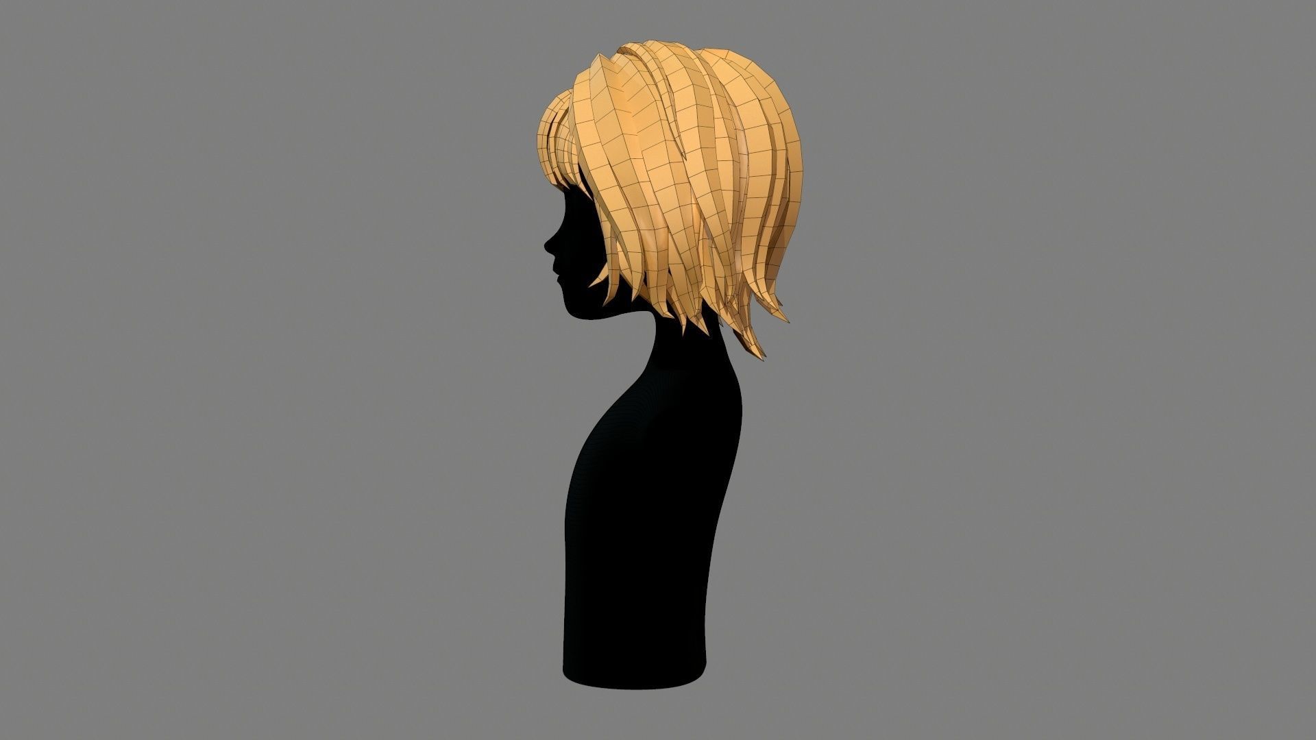 Character - Cartoon - Girl Short Hair 02 Low-poly 3D model_43