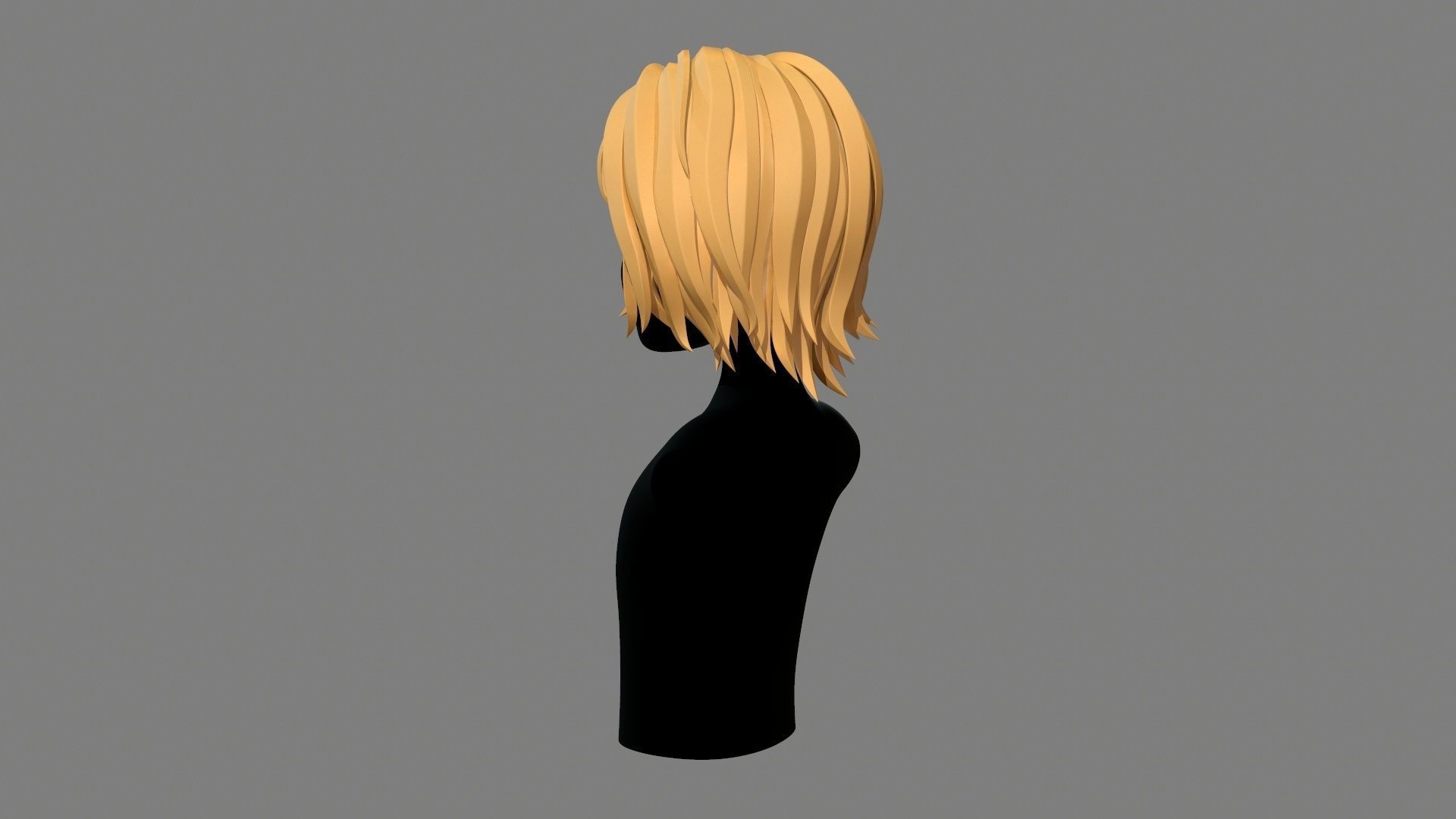 Character - Cartoon - Girl Short Hair 02 Low-poly 3D model_27