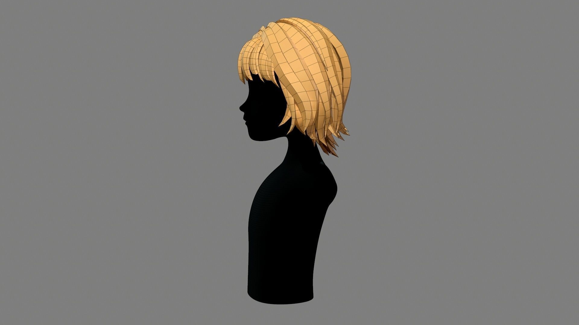Character - Cartoon - Girl Short Hair 02 Low-poly 3D model_44