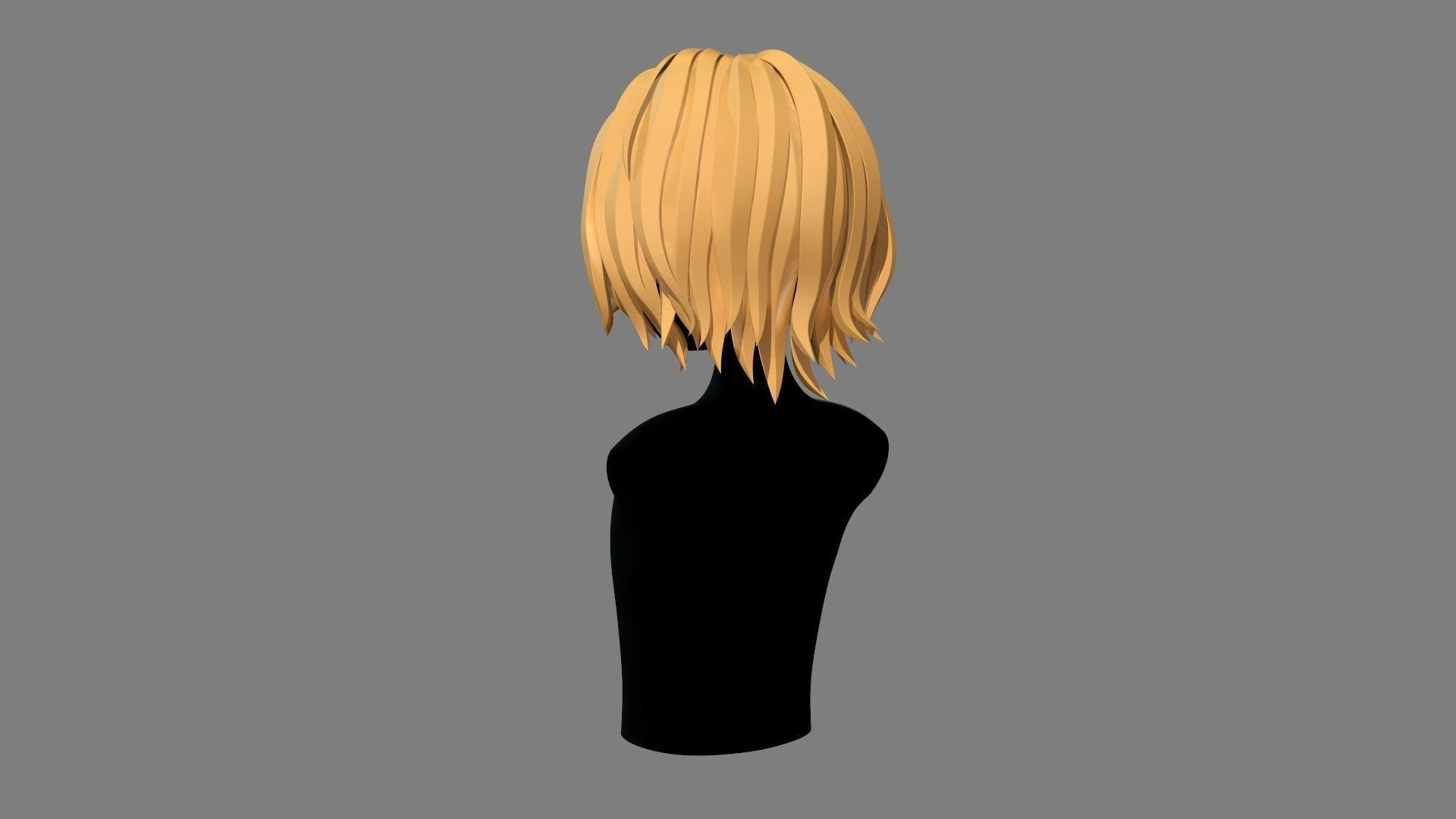 Character - Cartoon - Girl Short Hair 02 Low-poly 3D model_26