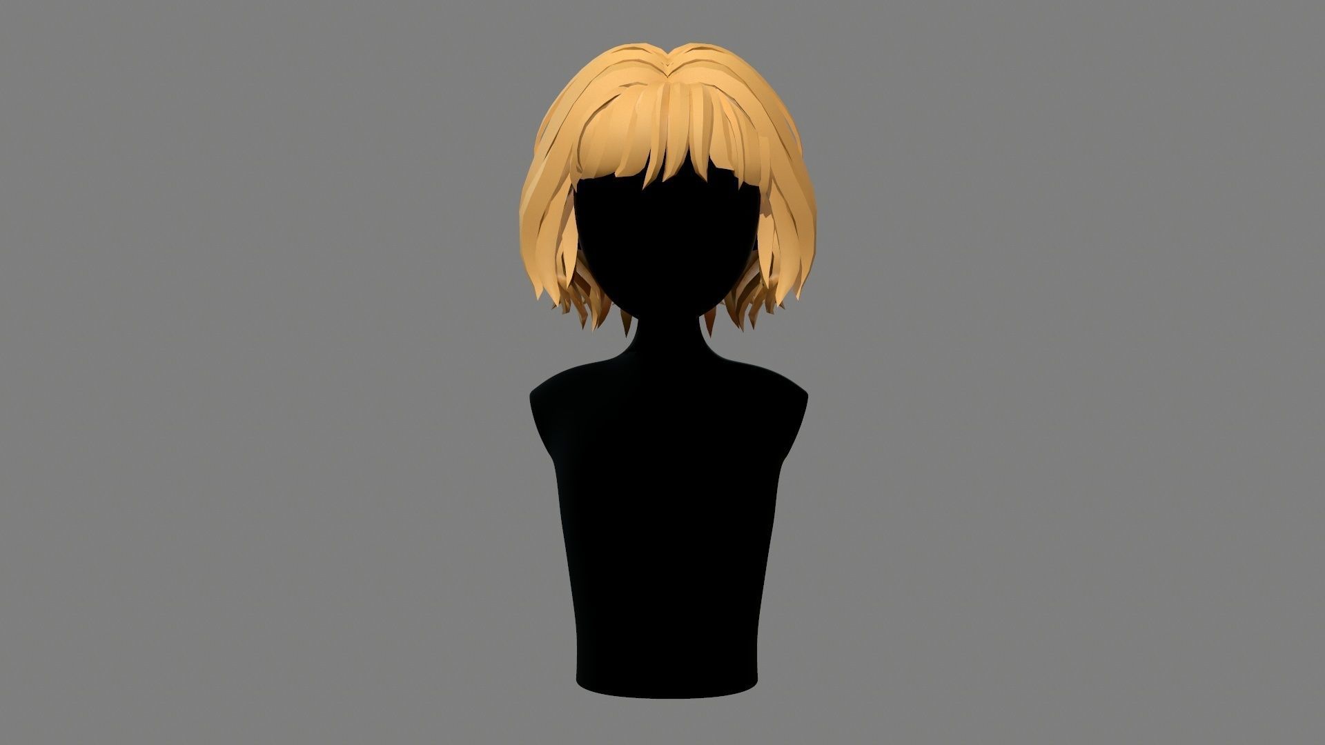 Character - Cartoon - Girl Short Hair 02 Low-poly 3D model_2