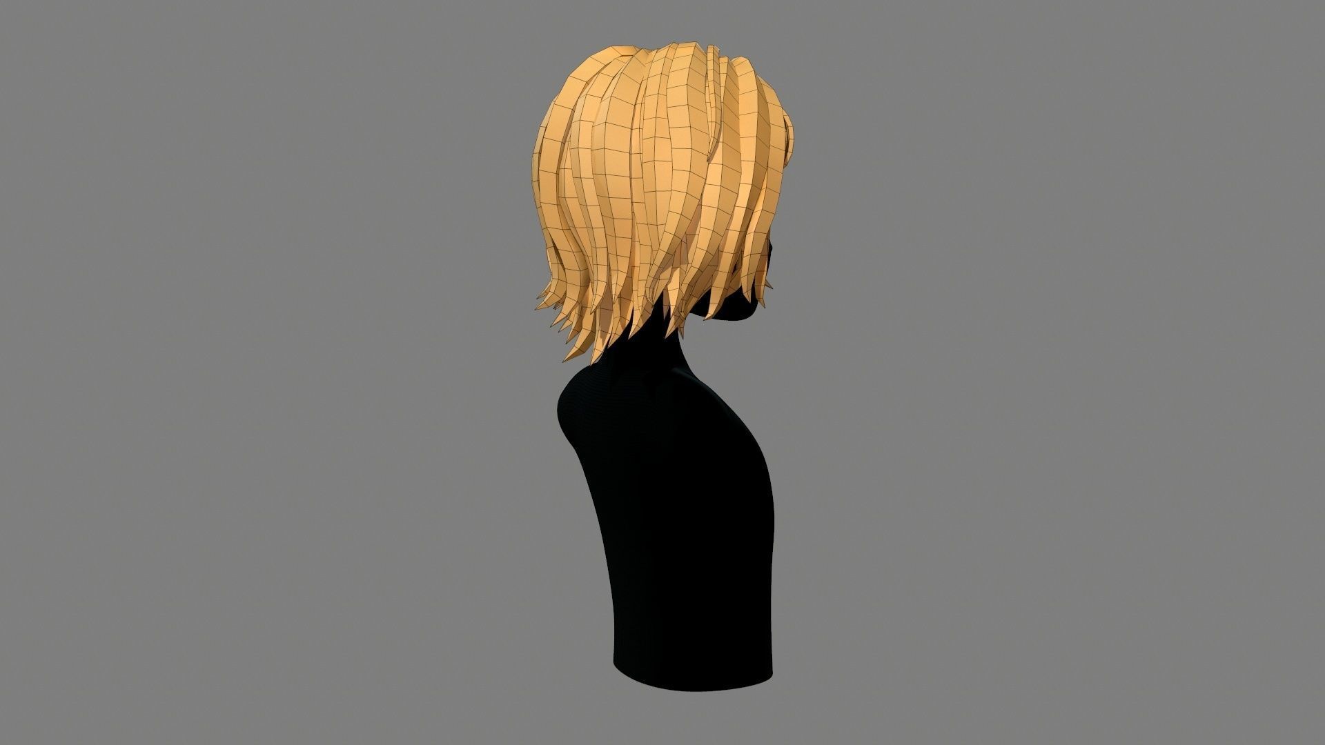 Character - Cartoon - Girl Short Hair 02 Low-poly 3D model_37