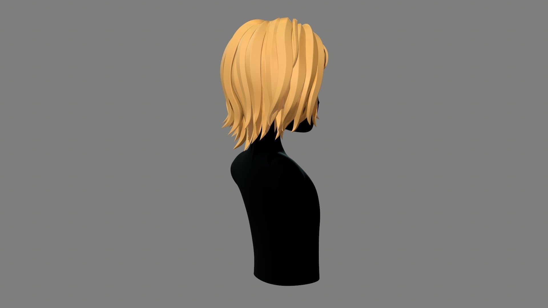 Character - Cartoon - Girl Short Hair 02 Low-poly 3D model_22