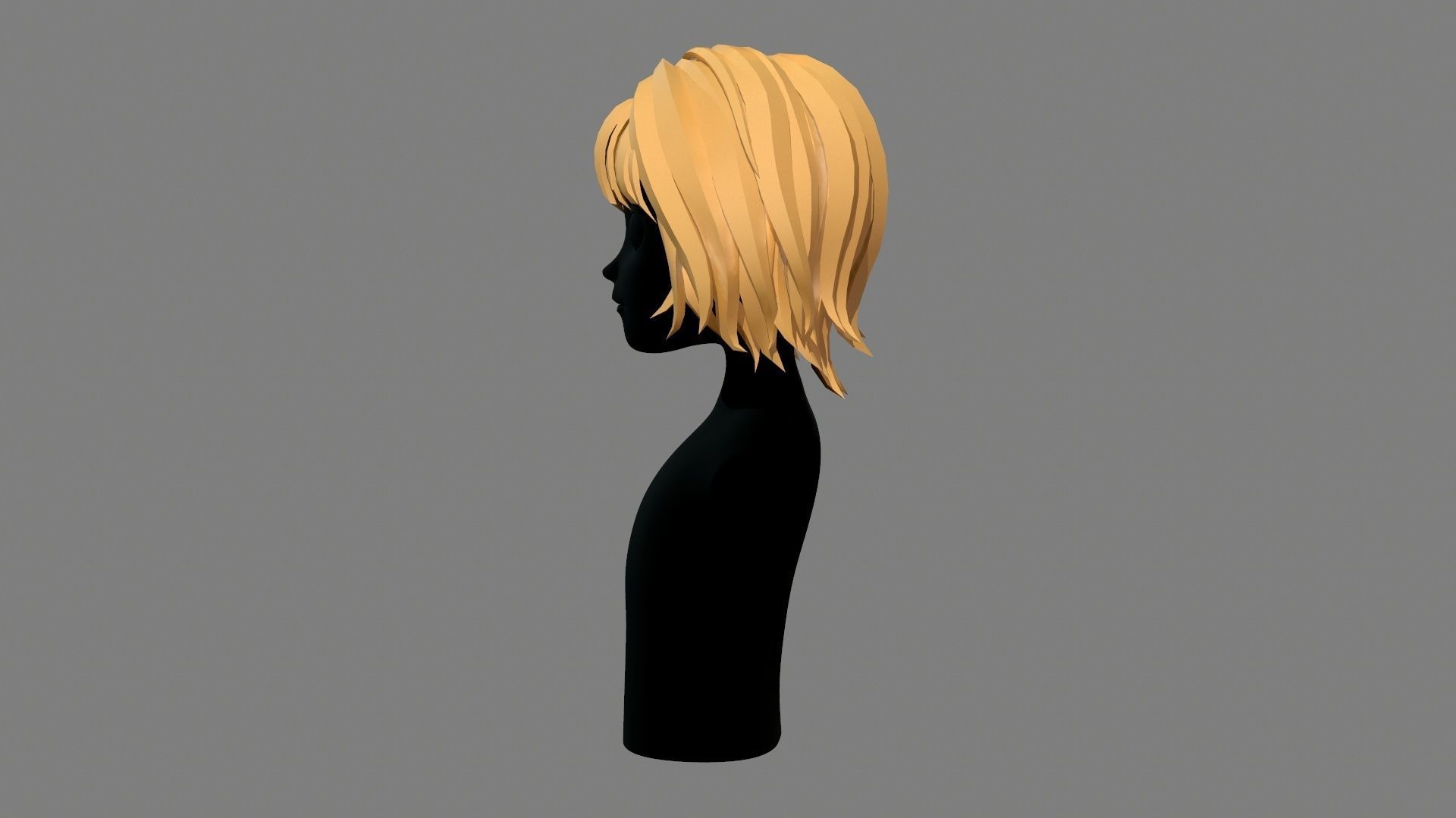 Character - Cartoon - Girl Short Hair 02 Low-poly 3D model_13