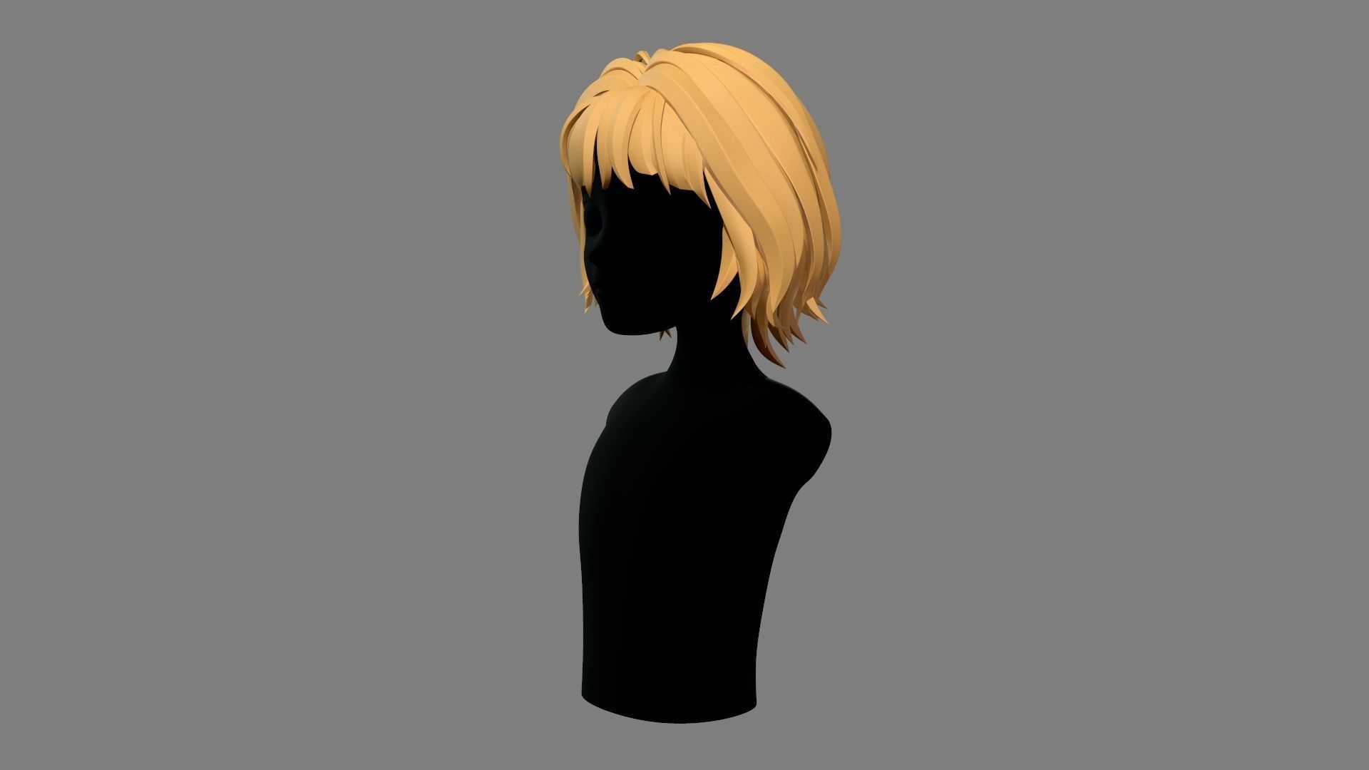 Character - Cartoon - Girl Short Hair 02 Low-poly 3D model_30